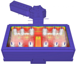 Electric glass melting furnace